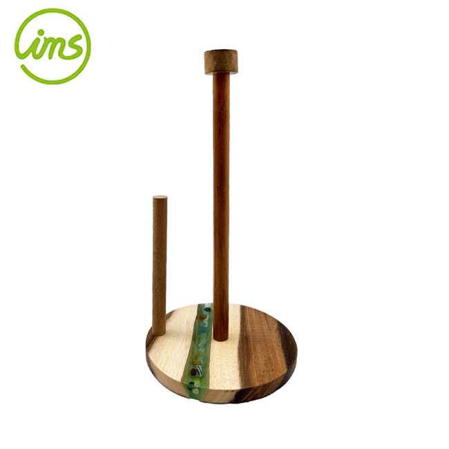 Wood & Epoxy Resin Paper Towel Holder